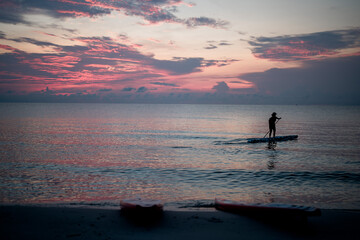 sunset on the beach