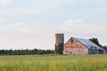 Beautiful farmhouse landscape