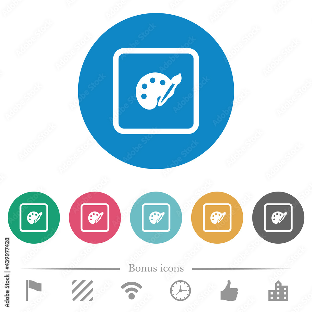 Poster adjust object color flat round icons