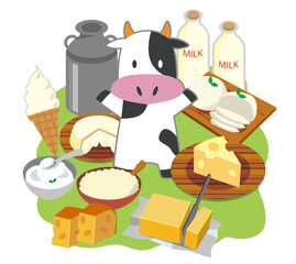乳製品　牛　食品