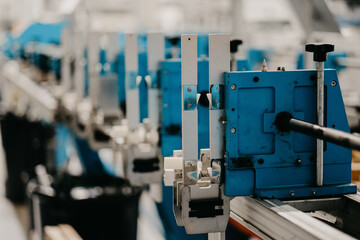 Factory for the production of blinds. Materials and equipment used for blinds manufacturing