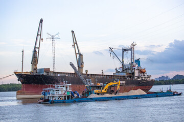 Fototapeta premium Guangzhou Huangpu Shipyard, Guangdong Province, China