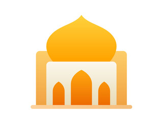 mosque single isolated icon with smooth style