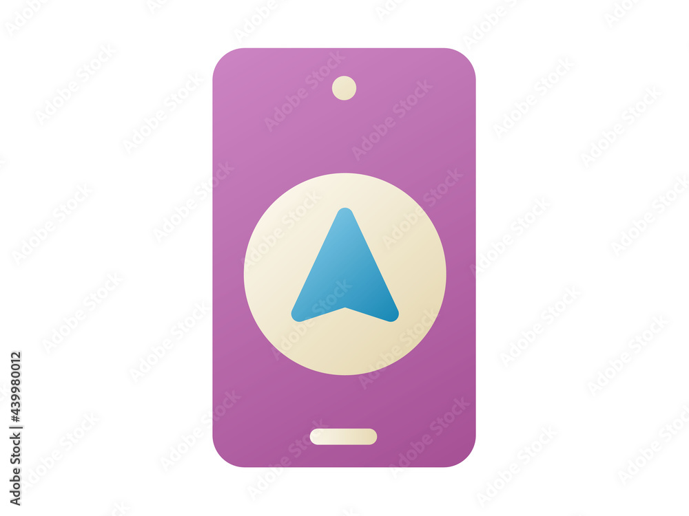 Poster gps direction single isolated icon with smooth style