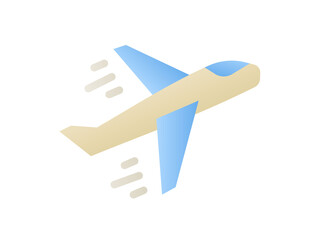 flight airplane single isolated icon with smooth style