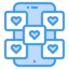 Feedback blue outline icon