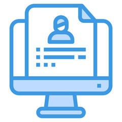 Application blue outline icon