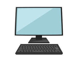 パソコン　デスクトップ型　パソコン/イラスト素材