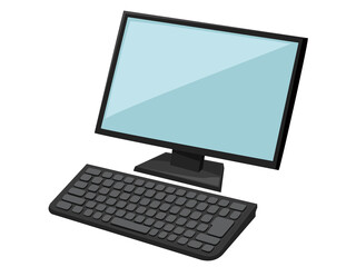 パソコン　デスクトップ型　パソコン/イラスト素材