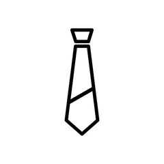Necktie icon vector. Flat design style on white background. Trendy logo illustration.