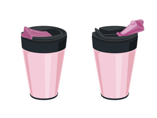 タンブラー　コーヒーカップ　トラベルマグ/イラスト素材