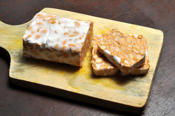 Tempeh - The traditional Indonesian food made from soybeans that have been fermented