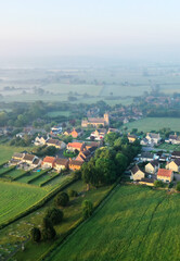 Fototapeta na wymiar Aerial View of the village of Brinkworth the longist village in England
