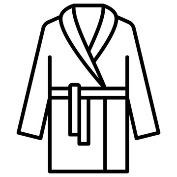 recommend clip art: Outline Bathrobe Icon