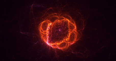 3D rendering abstract round light background