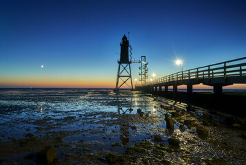 Fototapeta na wymiar scenic evening view of the historic lighthouse 