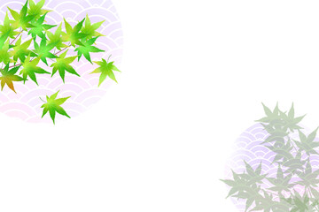 緑のもみじ　背景