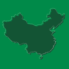 Vector asia country map China on background