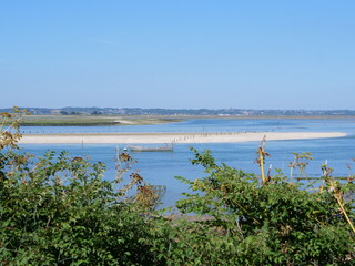 A view on Le Croisic bay at high tide. June 2021, France.