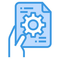 Document blue outline icon