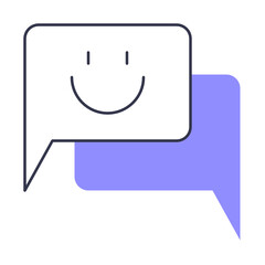 Naklejka premium Colored line chat icon