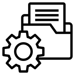 Folder outline icon