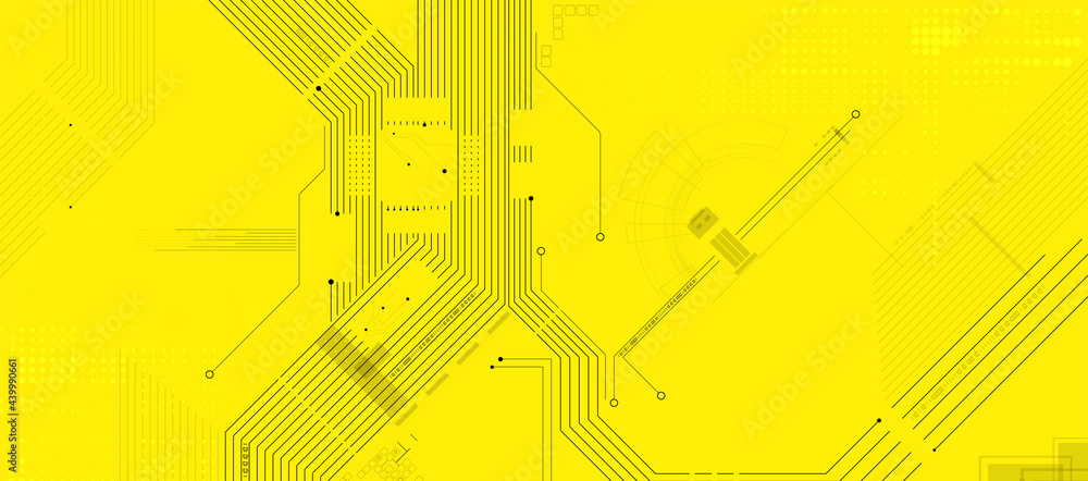 Poster abstract circuit board futuristic technology processing background