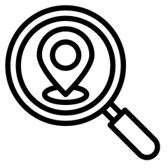 search outline style icon