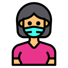 Avatar filled outline icon