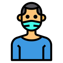 Avatar filled outline icon