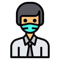 Avatar filled outline icon