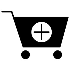 Glyph shopping cart icon