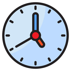 clock color line style icon