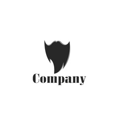 Fototapeta premium Black beard logo design