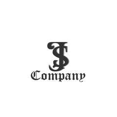 Simple black alphabet logo template
