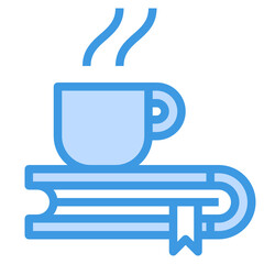 Book blue outline icon