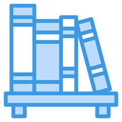 Book blue outline icon