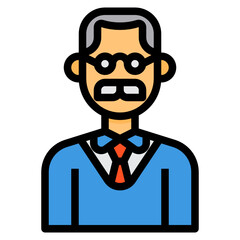 Teacher filled outline icon