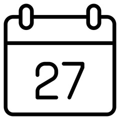 calendar outline style icon