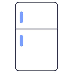 Colored line refrigerator icon