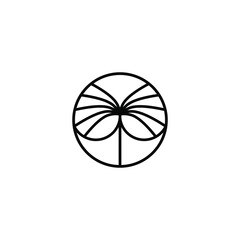 Black and White Nature Outline Logo