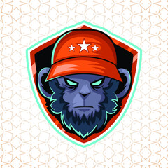 Monkey Logo vector illustration vector