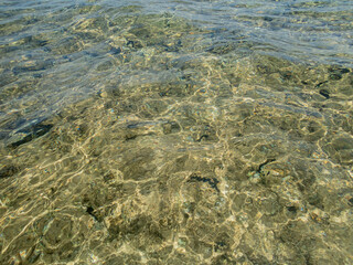 Abstract reflection on water in the sea