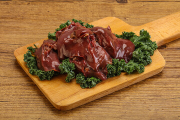 Raw chicken liver for cooking