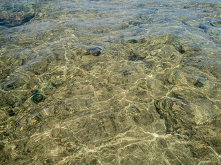 Abstract reflection on water in the sea
