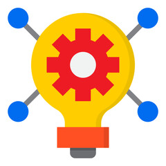 bulb flat style icon