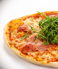 Pizza with parma and rucola