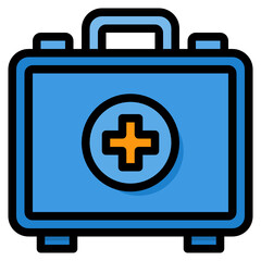 Obraz premium First Aid filled outline icon