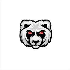 panda modern logo. panda bear design emblem template for a sport