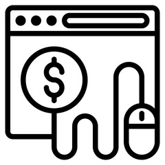 pay outline style icon